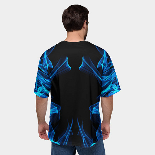 Мужская футболка оверсайз Honda Fire / 3D-принт – фото 4