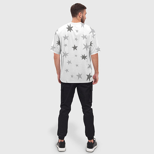 Мужская футболка оверсайз Звездочкиstars / 3D-принт – фото 4