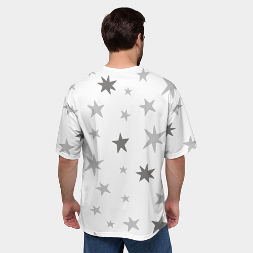 Мужская футболка оверсайз Звездочкиstars / 3D-принт – фото 4