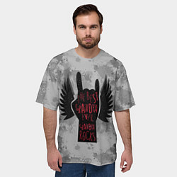 Футболка оверсайз мужская The best grandpa, цвет: 3D-принт — фото 2