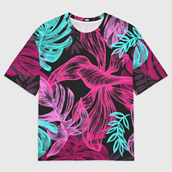 Мужская футболка оверсайз Папоротниковый неон