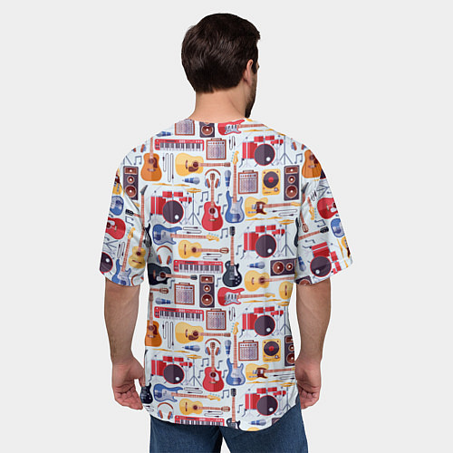 Мужская футболка оверсайз Рок Музыкант / 3D-принт – фото 4