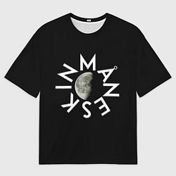 Футболка оверсайз мужская Манескин и луна, цвет: 3D-принт