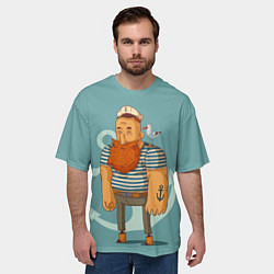 Футболка оверсайз мужская Старый добрый моряк, цвет: 3D-принт — фото 2