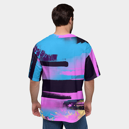 Мужская футболка оверсайз Jinx Arcane граффити / 3D-принт – фото 4