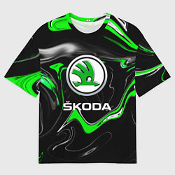 Футболка оверсайз мужская Skoda: Auto Logo, цвет: 3D-принт