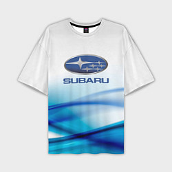 Футболка оверсайз мужская Subaru Спорт текстура, цвет: 3D-принт