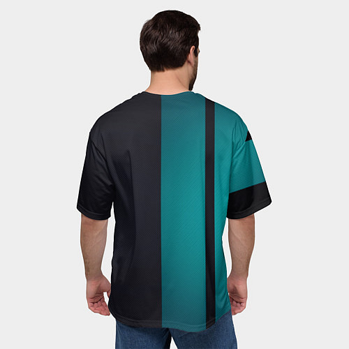 Мужская футболка оверсайз Tesla - Motors auto / 3D-принт – фото 4