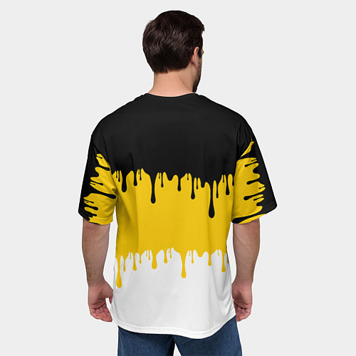 Мужская футболка оверсайз Российская Империя потёки / 3D-принт – фото 4