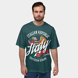 Футболка оверсайз мужская Italy Италия, цвет: 3D-принт — фото 2
