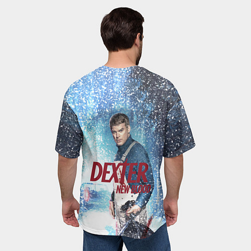 Мужская футболка оверсайз Свежая кровь / 3D-принт – фото 4