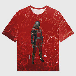 Мужская футболка оверсайз Prey blood horror