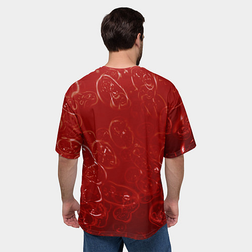 Мужская футболка оверсайз Prey blood horror / 3D-принт – фото 4