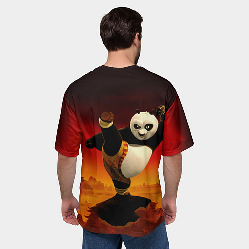 Мужская футболка оверсайз Кунг-фу Панда New / 3D-принт – фото 4