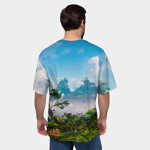 Мужская футболка оверсайз Horizon Forbidden West Хоризон Запретный Запад / 3D-принт – фото 4