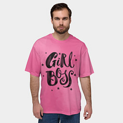 Футболка оверсайз мужская Girl Boss!, цвет: 3D-принт — фото 2