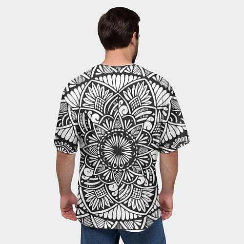 Мужская футболка оверсайз Мандала 2028-1 / 3D-принт – фото 4