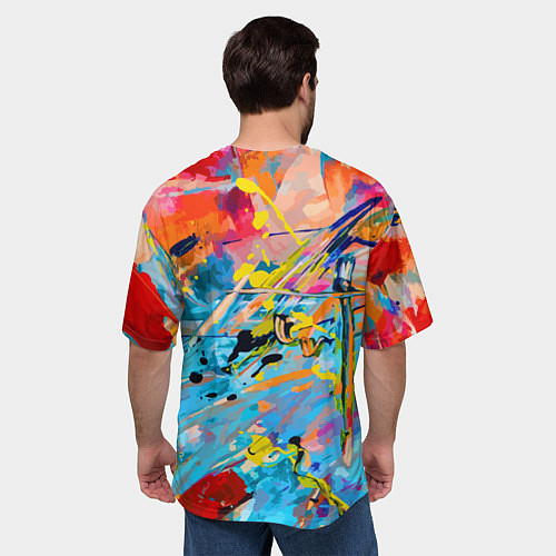 Мужская футболка оверсайз Vanguard fashion pattern Milano / 3D-принт – фото 4