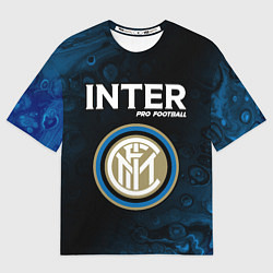 Футболка оверсайз мужская INTER Pro Football Разводы, цвет: 3D-принт