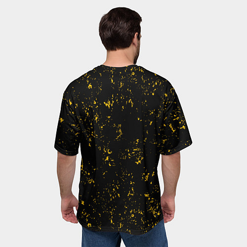 Мужская футболка оверсайз РЕАЛ МАДРИД Pro Sport Потертости / 3D-принт – фото 4