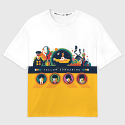 Футболка оверсайз мужская Yellow Submarine Мультфильм 3D, цвет: 3D-принт