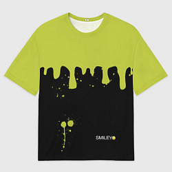 Футболка оверсайз мужская Smiley Смайл Брызги, цвет: 3D-принт