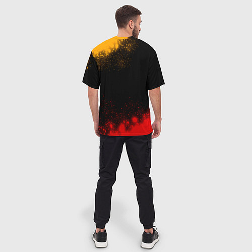 Мужская футболка оверсайз RDR 2 Circle - Краска / 3D-принт – фото 4
