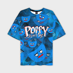 Мужская футболка оверсайз Poppy Playtime Pattern background