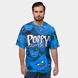 Футболка оверсайз мужская Poppy Playtime Pattern background, цвет: 3D-принт — фото 2
