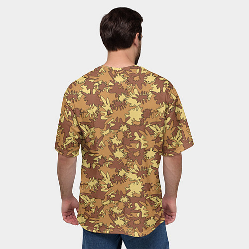 Мужская футболка оверсайз Творческий камуфляж в военном стиле / 3D-принт – фото 4