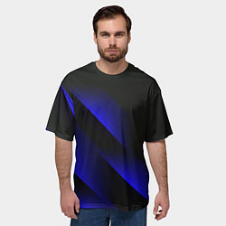 Футболка оверсайз мужская Blue Fade 3D Синий градиент, цвет: 3D-принт — фото 2