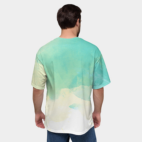 Мужская футболка оверсайз Созидай Цвети / 3D-принт – фото 4