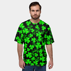 Футболка оверсайз мужская Сlovers Fresh 3D Клевер, цвет: 3D-принт — фото 2