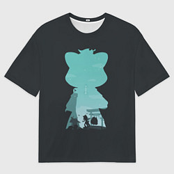 Футболка оверсайз мужская Тень Саю, цвет: 3D-принт