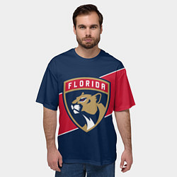 Футболка оверсайз мужская Florida Panthers , Флорида Пантерз, цвет: 3D-принт — фото 2