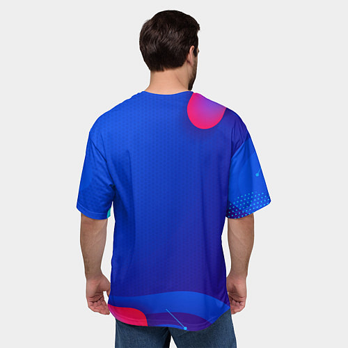 Мужская футболка оверсайз Синий globox Rayman / 3D-принт – фото 4