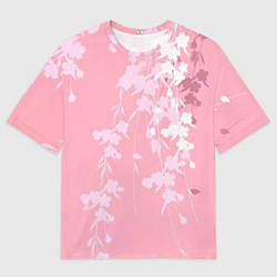 Футболка оверсайз мужская Цветущая ива, цвет: 3D-принт