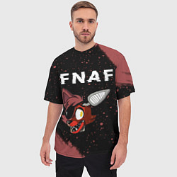 Футболка оверсайз мужская FIVE NIGHTS AT FREDDYS - ФОКСИ Краска, цвет: 3D-принт — фото 2