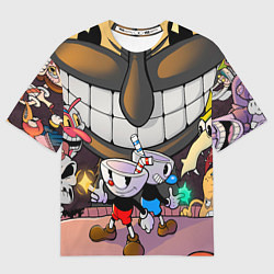 Футболка оверсайз мужская Круговая оборона Cuphead, цвет: 3D-принт