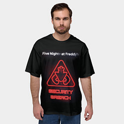 Футболка оверсайз мужская Five Nights at Freddys: Security Breach logo, цвет: 3D-принт — фото 2