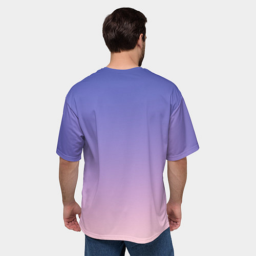 Мужская футболка оверсайз Красавица и дракон heart / 3D-принт – фото 4