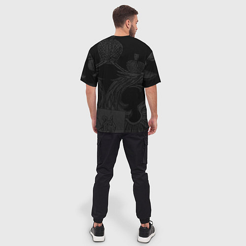 Мужская футболка оверсайз ФОРМА РОССИИ RUSSIA UNIFORM / 3D-принт – фото 4