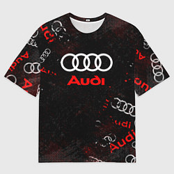 Мужская футболка оверсайз AUDI АУДИ SPORT Паттерн