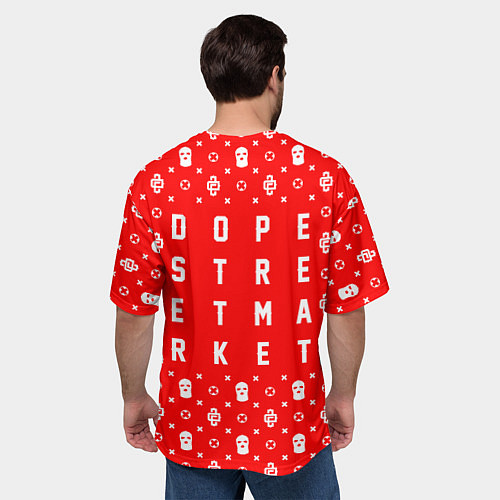 Мужская футболка оверсайз Red Dope Camo Dope Street Market / 3D-принт – фото 4