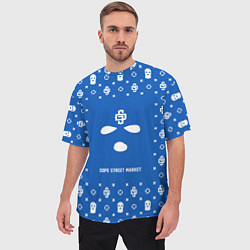 Футболка оверсайз мужская Узор Blue Phantom Ski Mask Dope Street Market, цвет: 3D-принт — фото 2