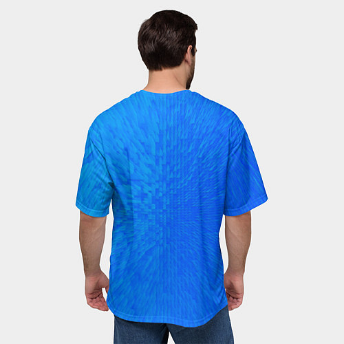 Мужская футболка оверсайз Реал мадрид real madrid abstraction / 3D-принт – фото 4