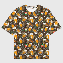 Футболка оверсайз мужская Хмель и Пиво, цвет: 3D-принт