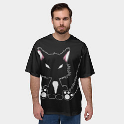 Футболка оверсайз мужская Disturbed Cat, цвет: 3D-принт — фото 2