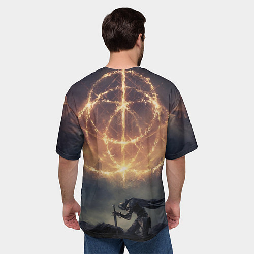 Мужская футболка оверсайз Арт Elder Ring / 3D-принт – фото 4