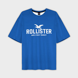 Мужская футболка оверсайз Узор Blue Rollister Dope Street Market